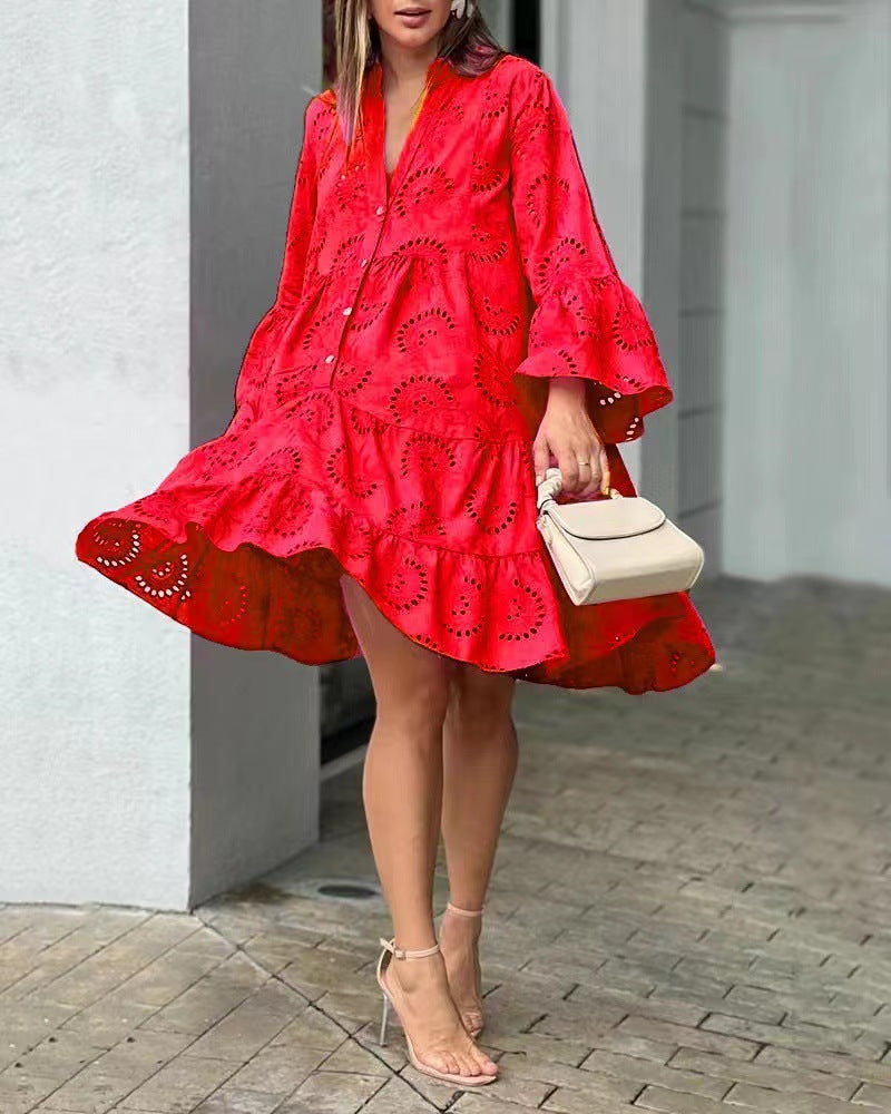 Women’s Dress | Tiered Mini with Embroidery