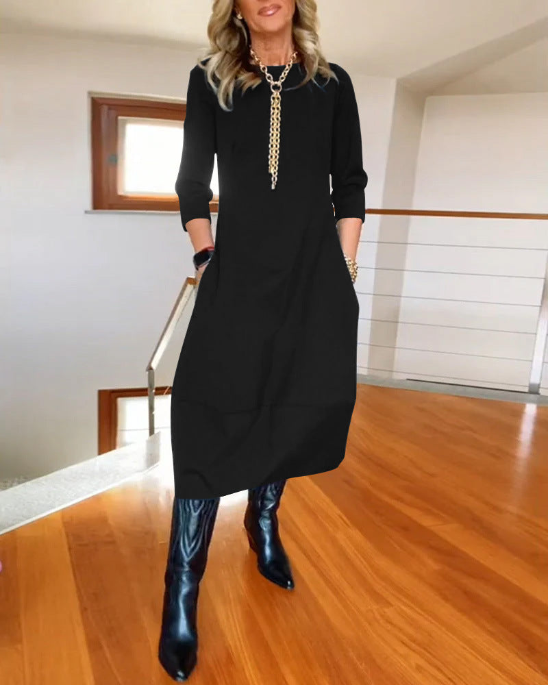 Women's Dress | Midi Round Neck