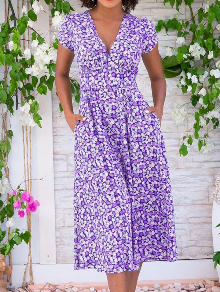 Veronica™ | Button-Front Midi Dress