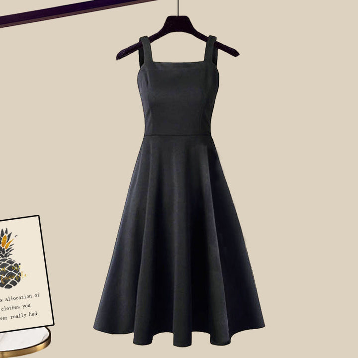 Women's Outfit Set | Cropped Cardigan and Sleeveless Midi