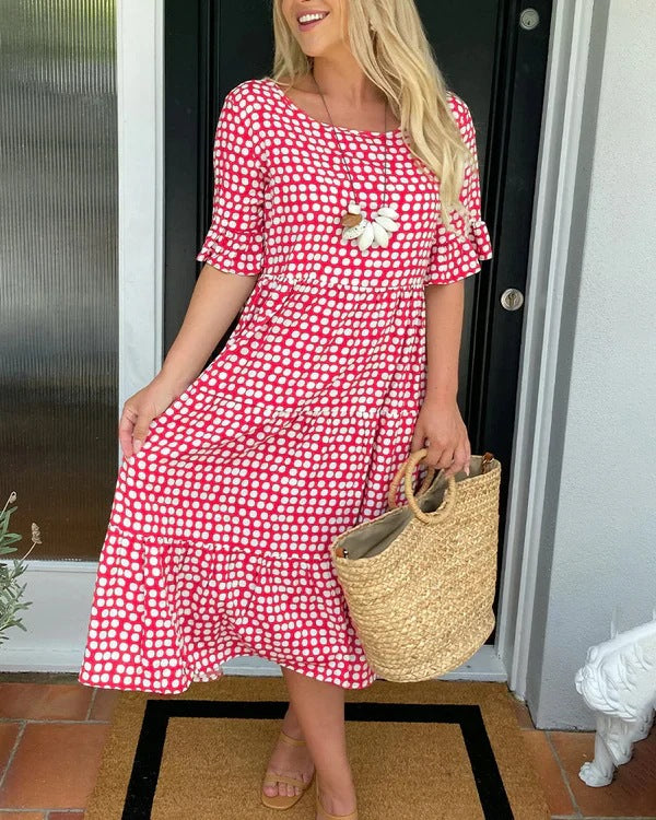 Women’s Dress | Tiered Skirt And Dot Pattern