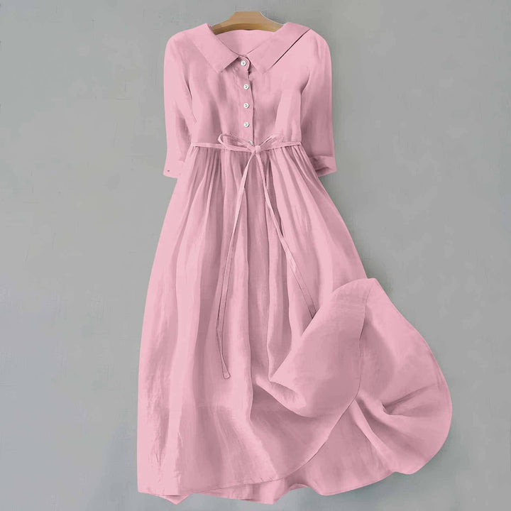 Women's Casual Dress | Midi Full Button Placket