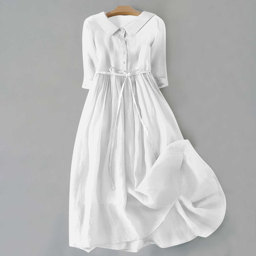 Women's Casual Dress | Midi Full Button Placket
