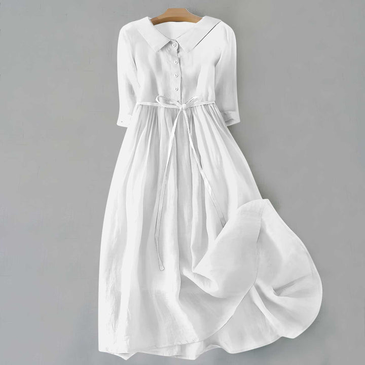 Women's Casual Dress | Midi Full Button Placket