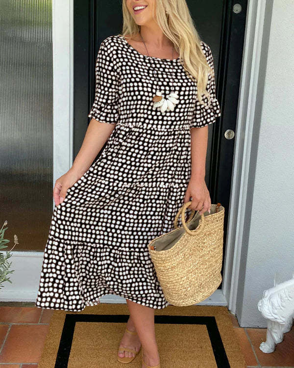 Women’s Dress | Tiered Skirt And Dot Pattern