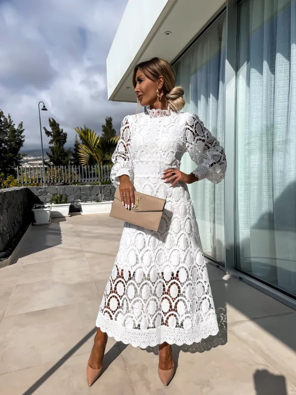 Olivia Lace Midi Dress