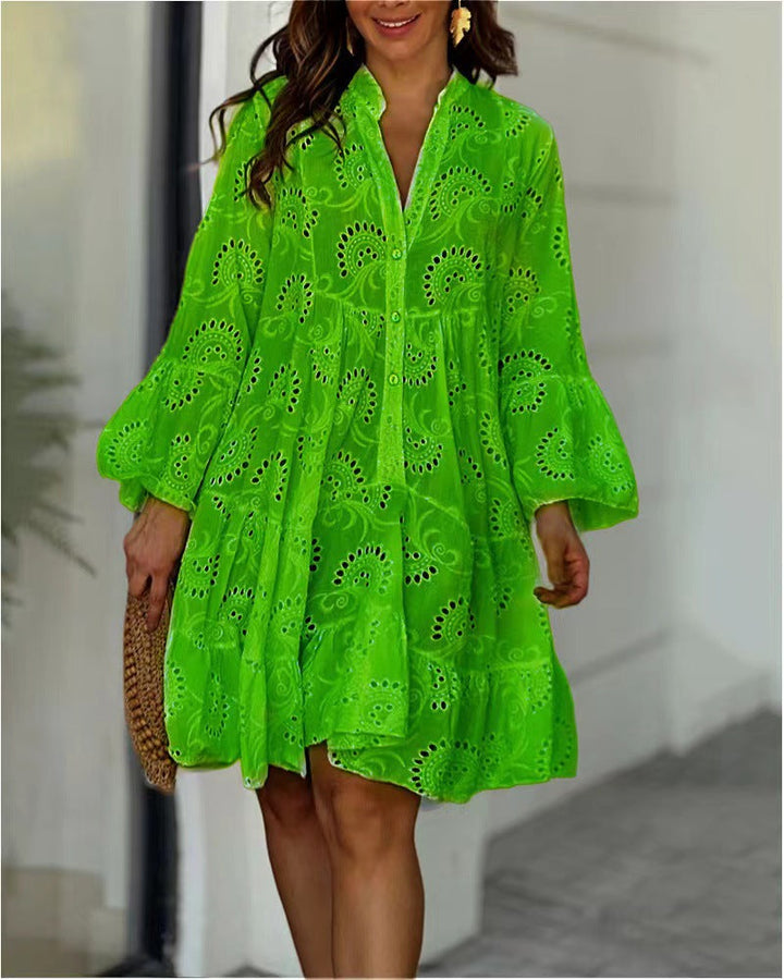 Women’s Dress | Tiered Mini with Embroidery