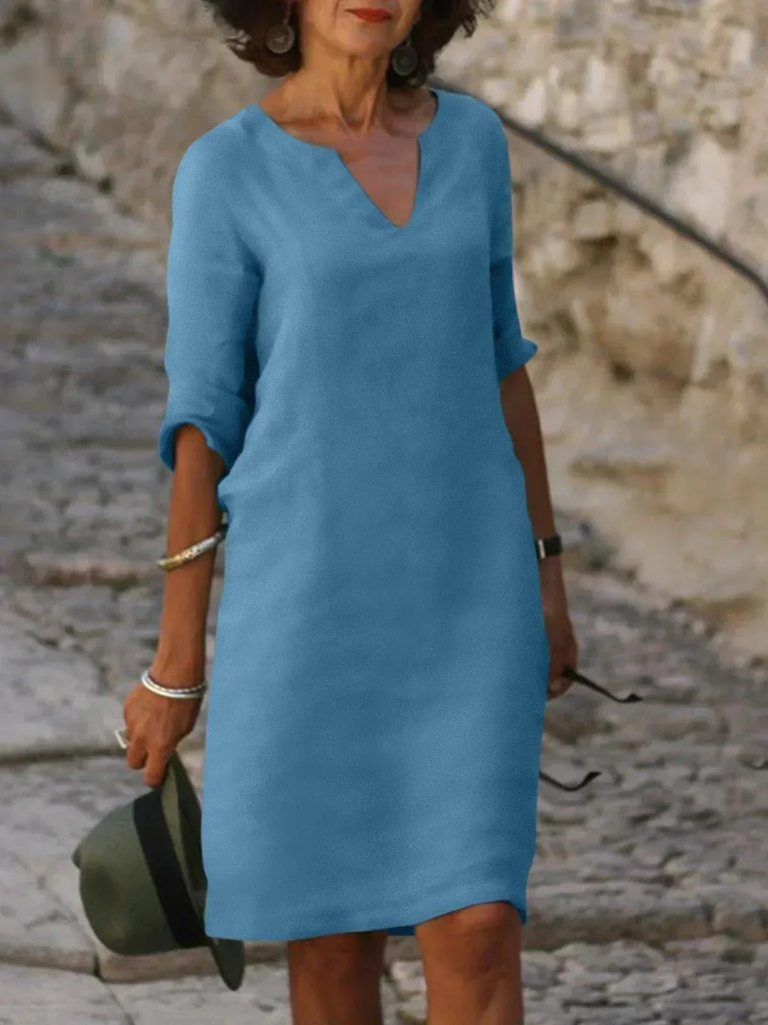 Women's Dress |  3/4 Sleeve Loose Fit Mini