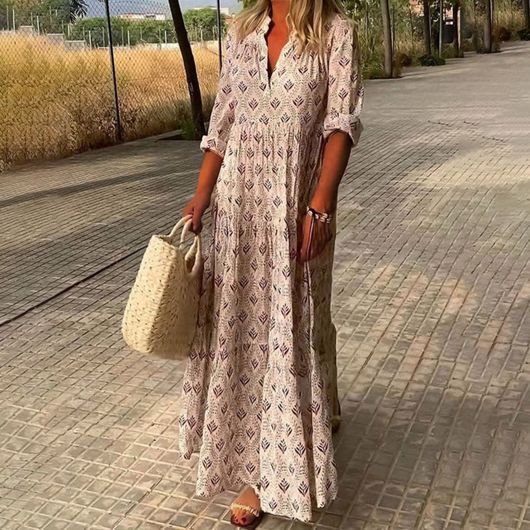 Women’s Dress | Maxi Roll-Up Sleeves
