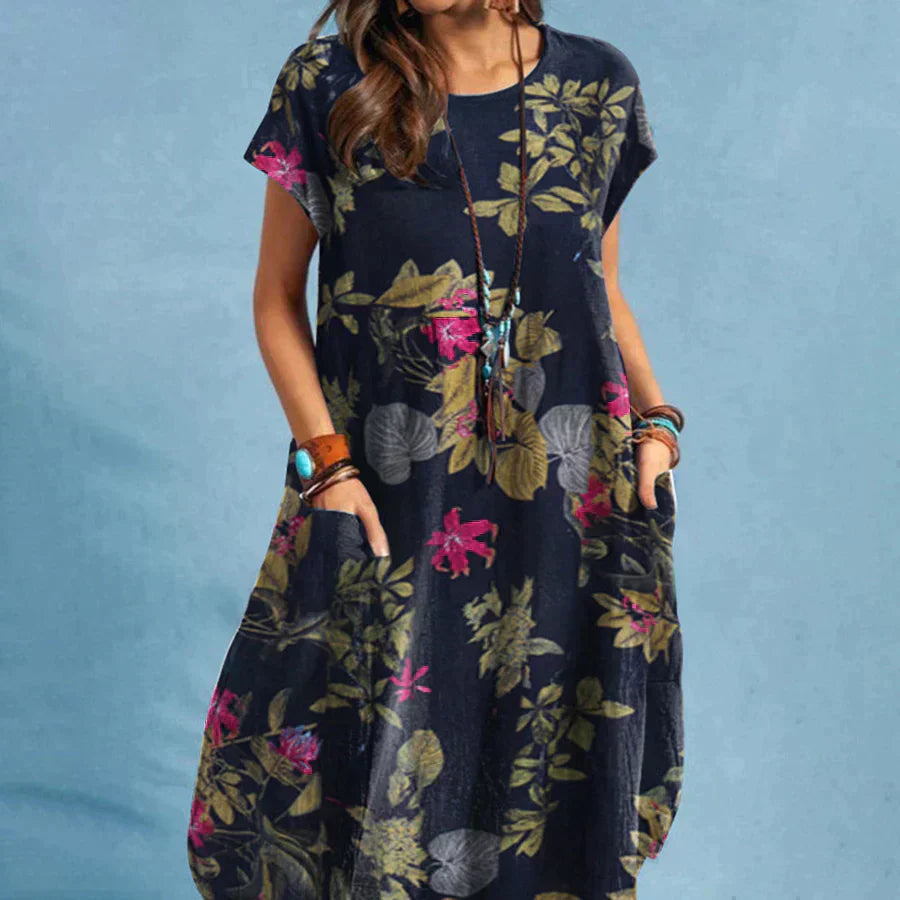 Women's Dress | Loose Silhouette Floral Print