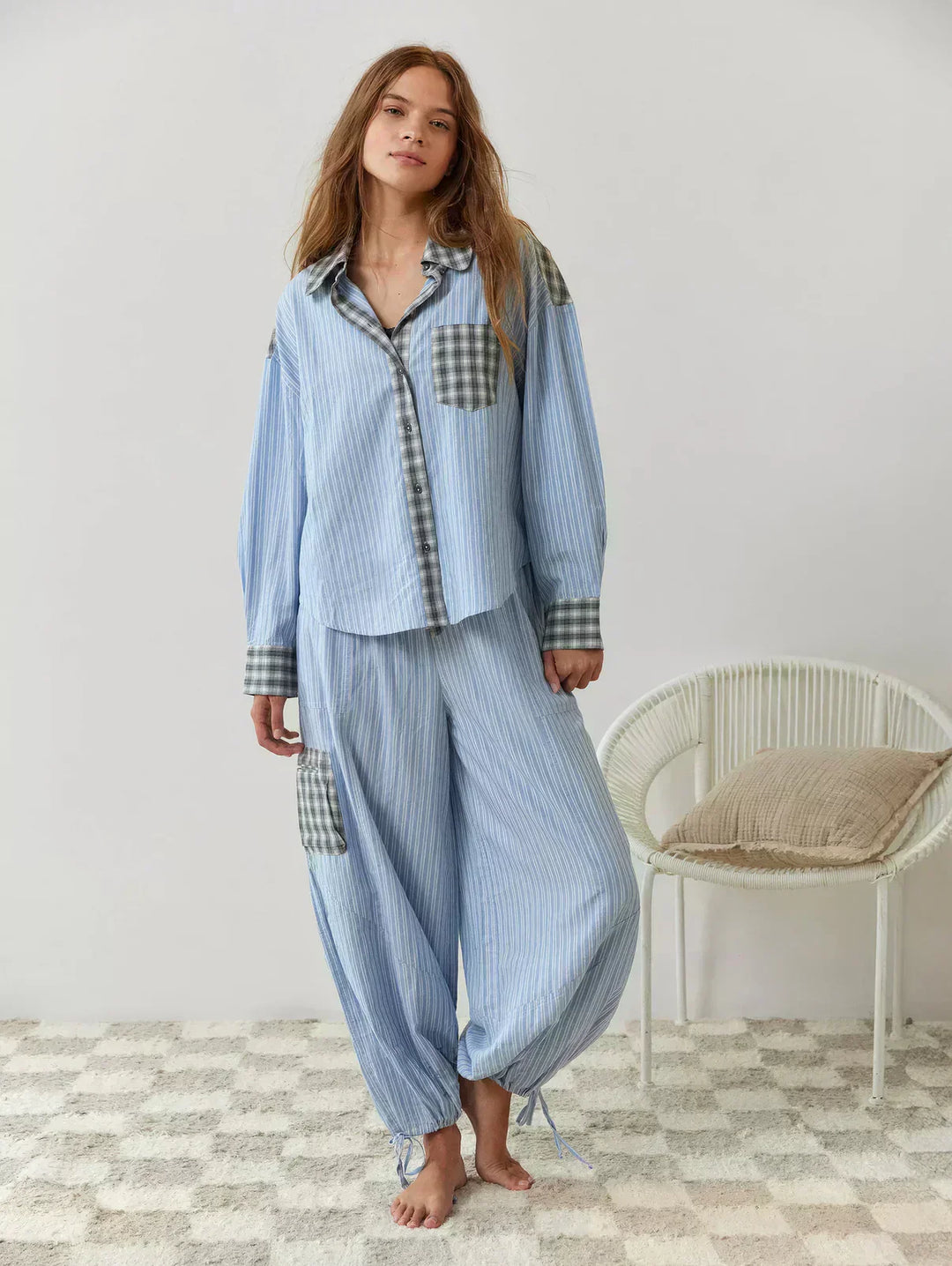 Grace | Women Spring Plaid Two Piece Set