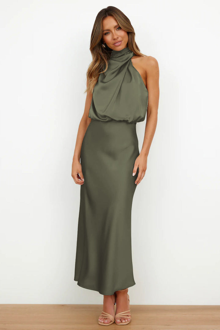 Women's Evening Dress | Halter Neckline Maxi