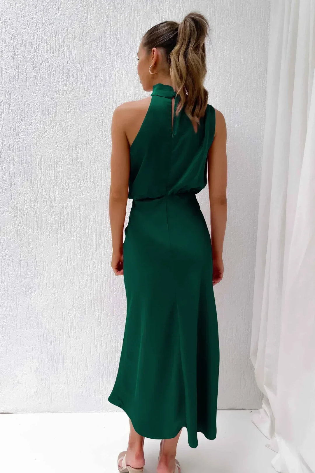Women's Evening Dress | Halter Neckline Maxi