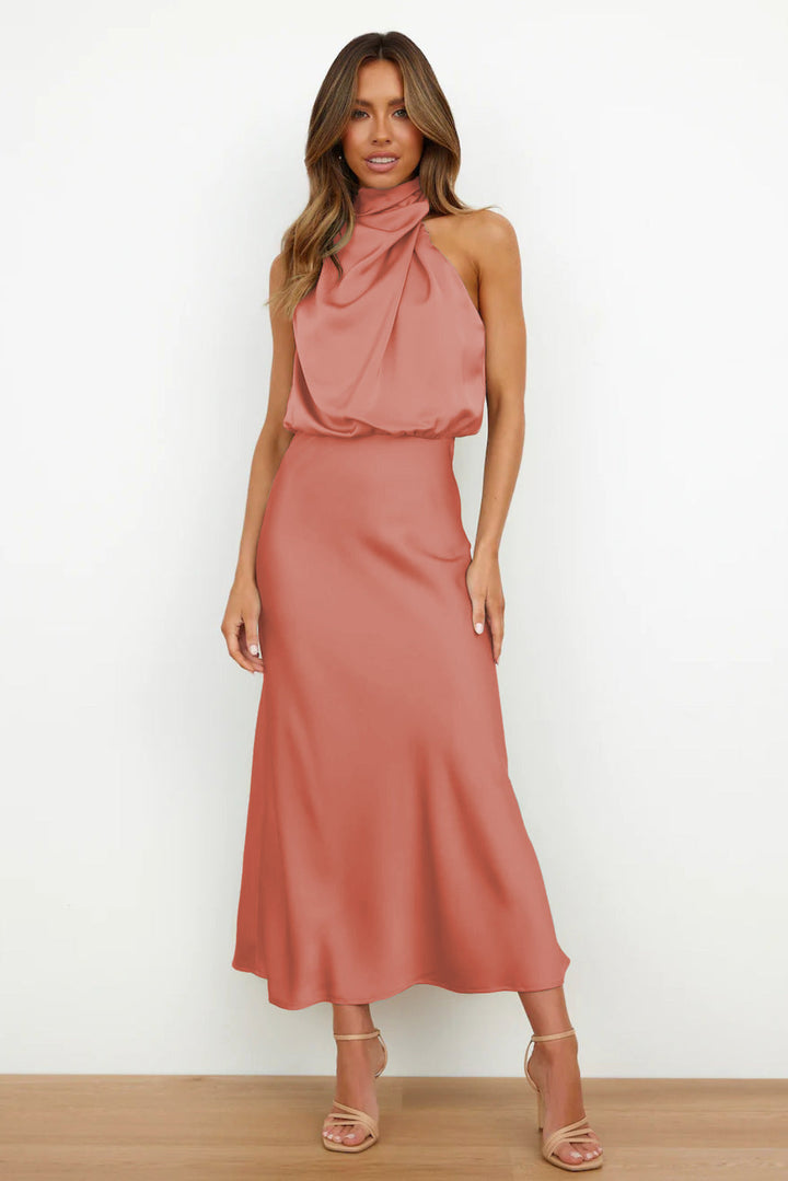 Women's Evening Dress | Halter Neckline Maxi