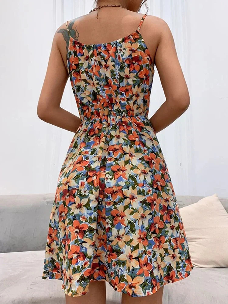 Women's Summer Dress | Thin Shoulder Straps