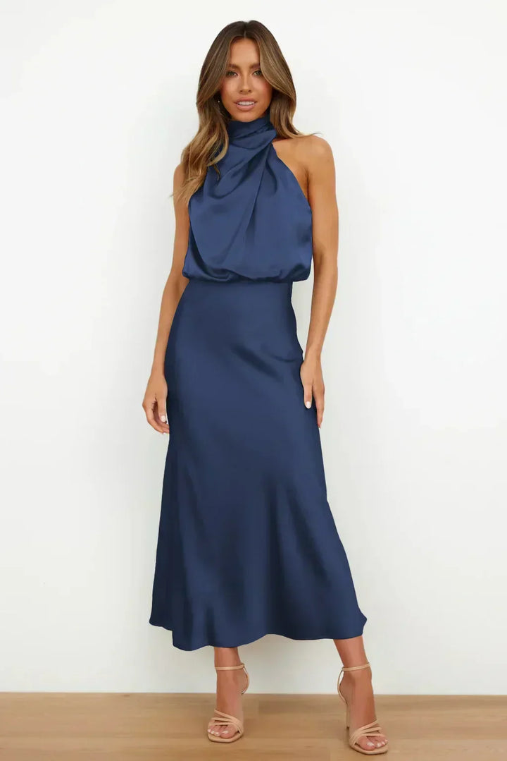 Women's Evening Dress | Halter Neckline Maxi