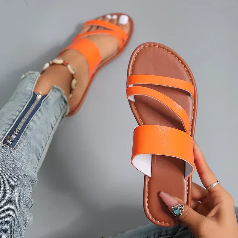 Lilac | Women's Flat Cushioned Sandals