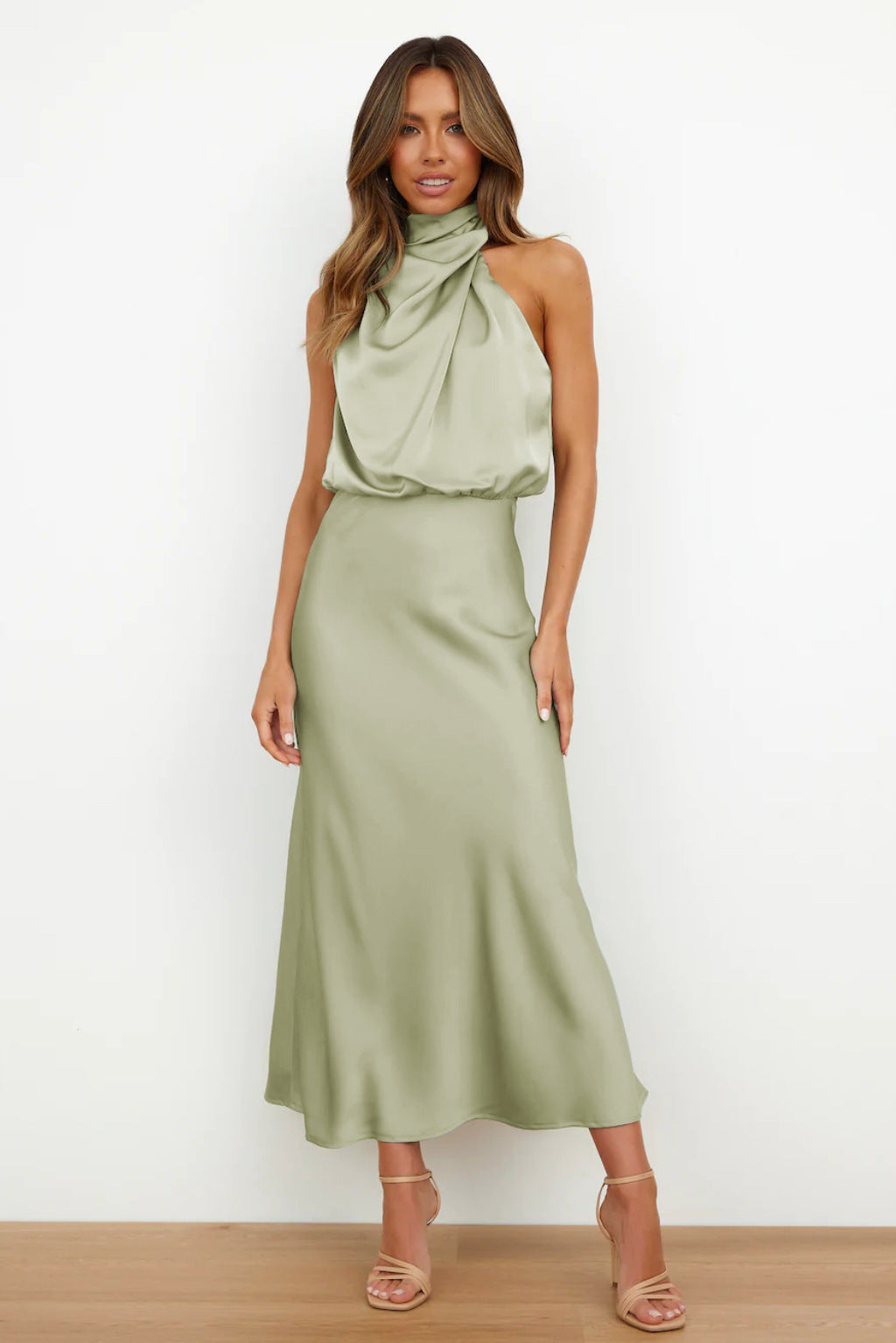 Women's Evening Dress | Halter Neckline Maxi