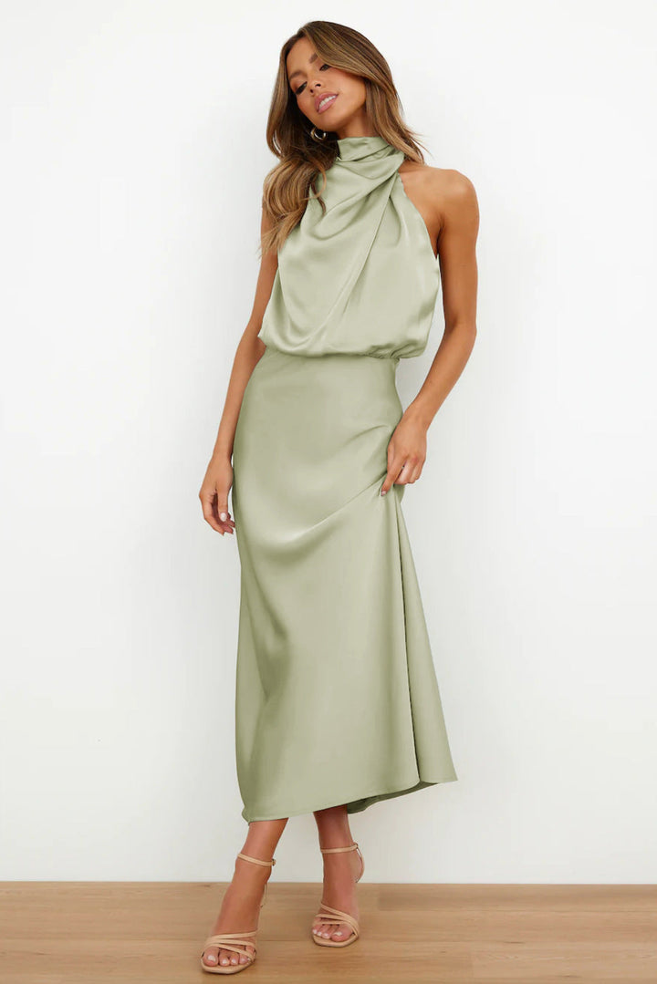 Women's Evening Dress | Halter Neckline Maxi