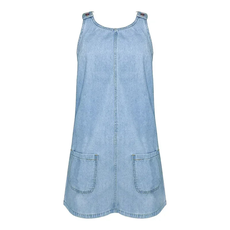 Women's Summer Dress | Round Neckline Oversized Pockets