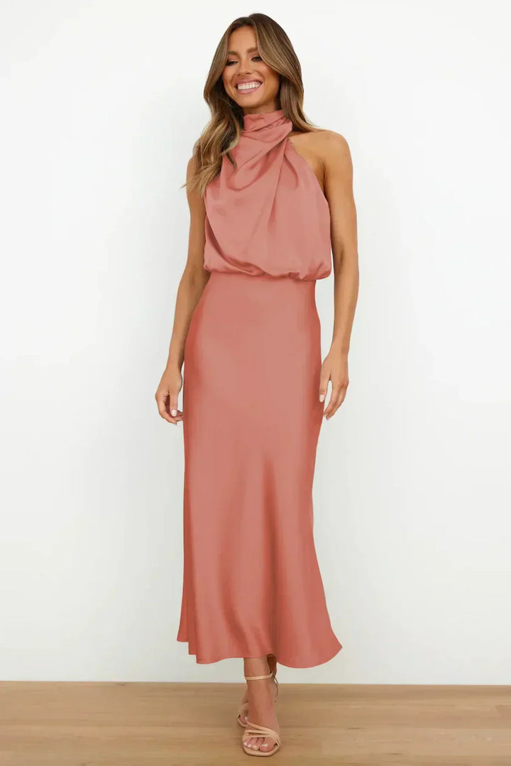 Women's Evening Dress | Halter Neckline Maxi