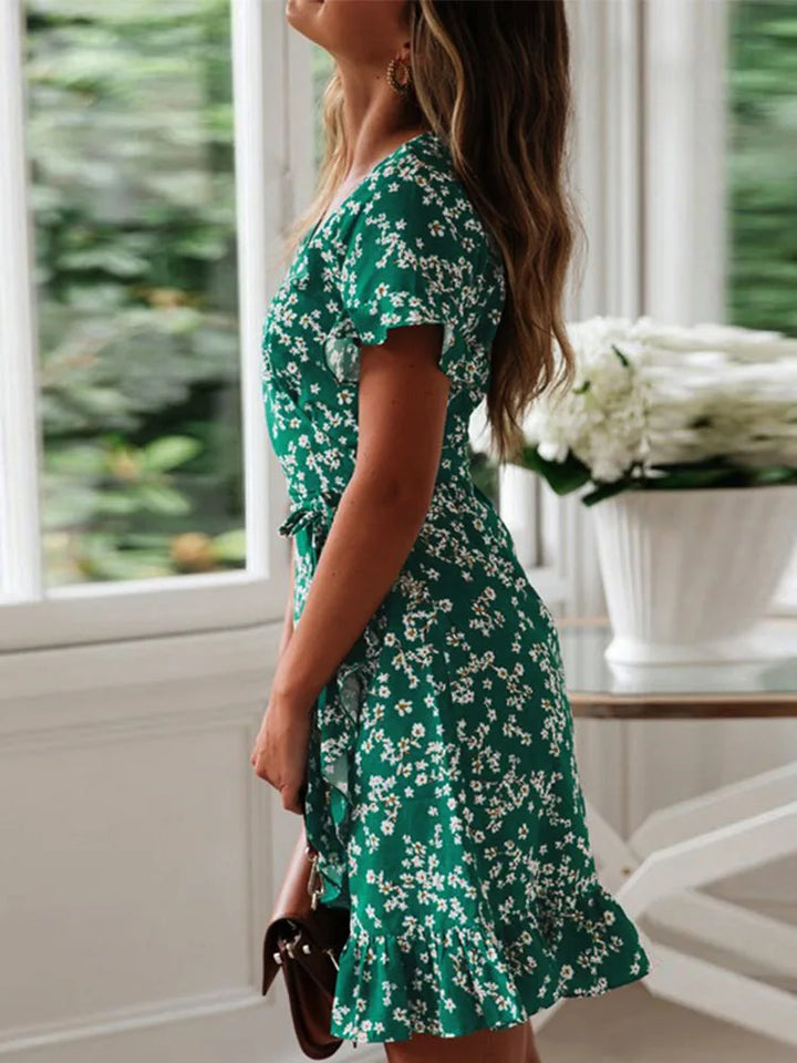 Gianna - Floral Wrap Mini Dress
