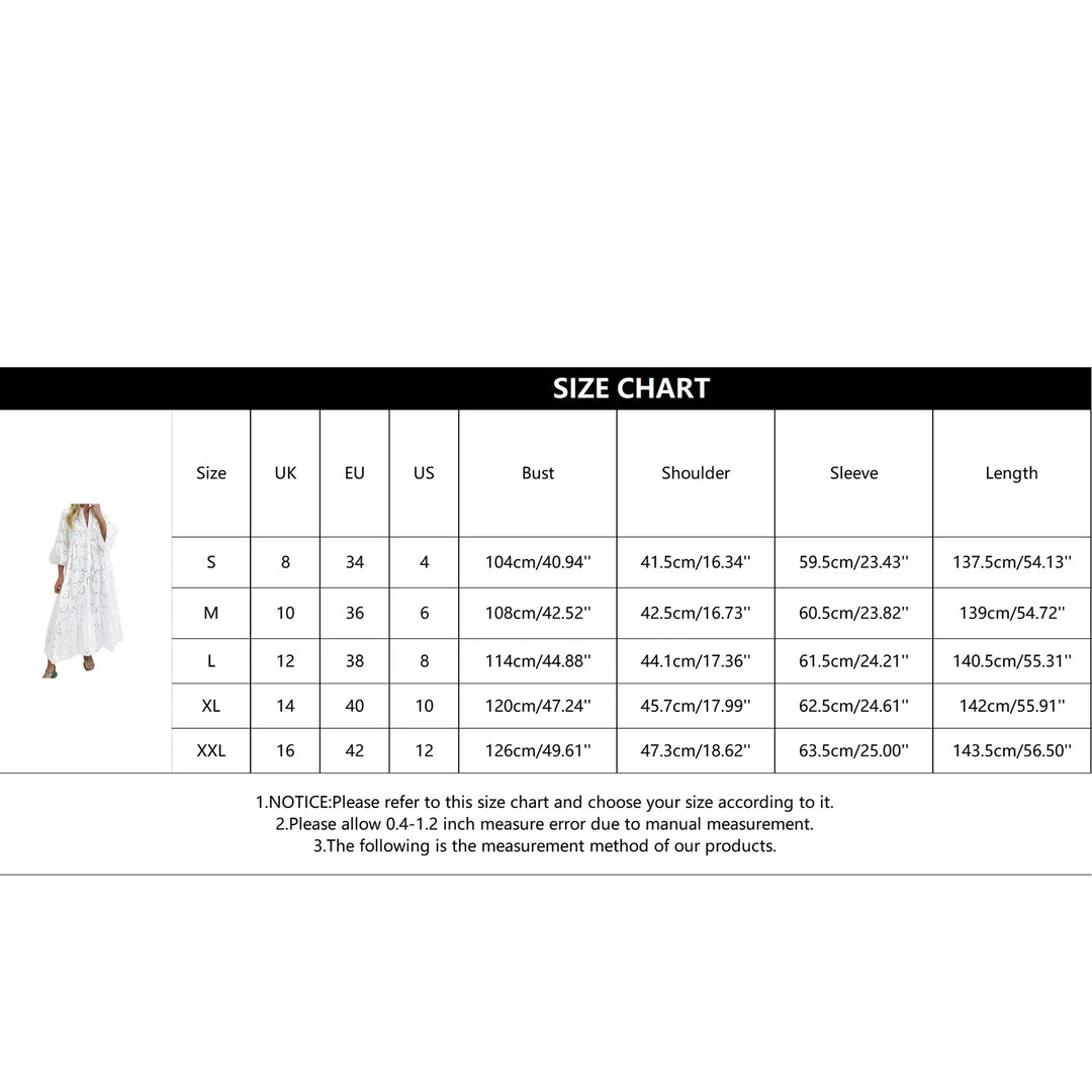 Cotton Crochet White Dress with Flare Sleeves