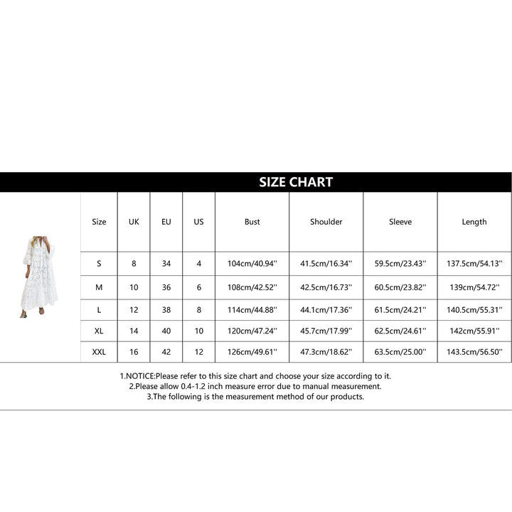 Cotton Crochet White Dress with Flare Sleeves