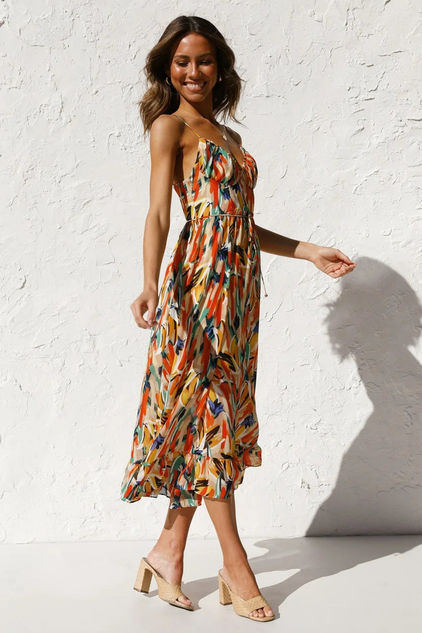 Women's Dress | Spaghetti Straps Midi