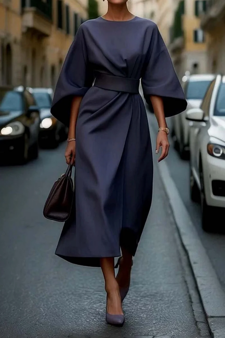 Women's Dress | Belted Waist Midi