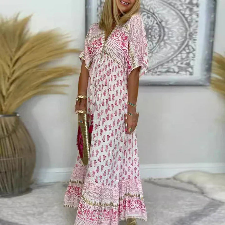 Women's Dress | Boho Loose Silhouette Maxi