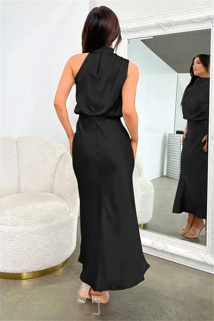 Women's Evening Dress | Halter Neckline Maxi