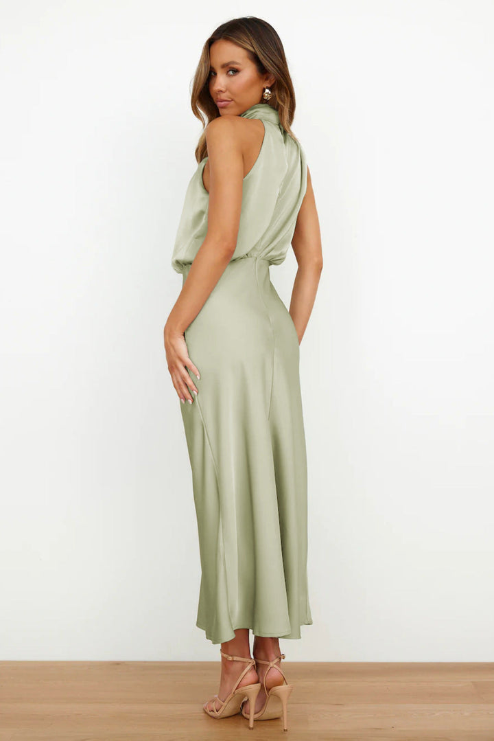 Women's Evening Dress | Halter Neckline Maxi