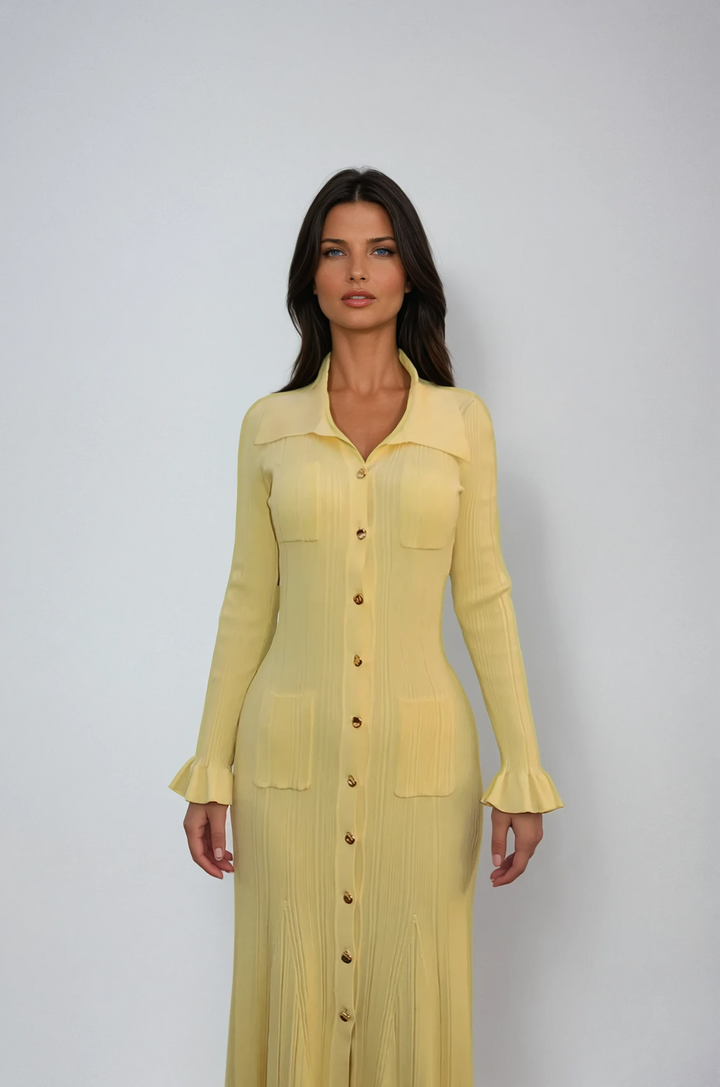 Sylvie Knit Smart Casual Summer Midi Dress