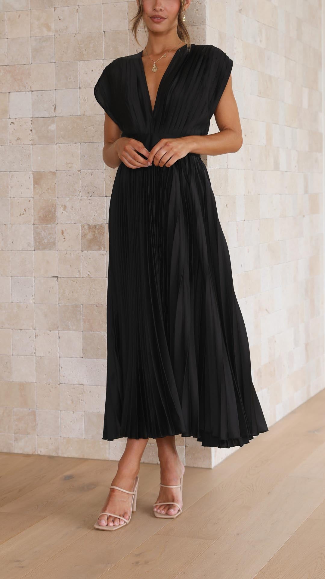 Women's Dress | Pleated Texture Maxi