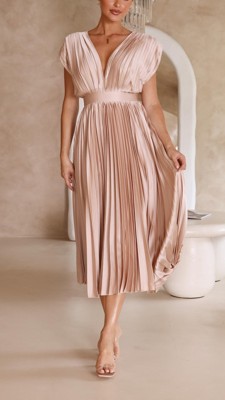 Women's Dress | Pleated Texture Maxi