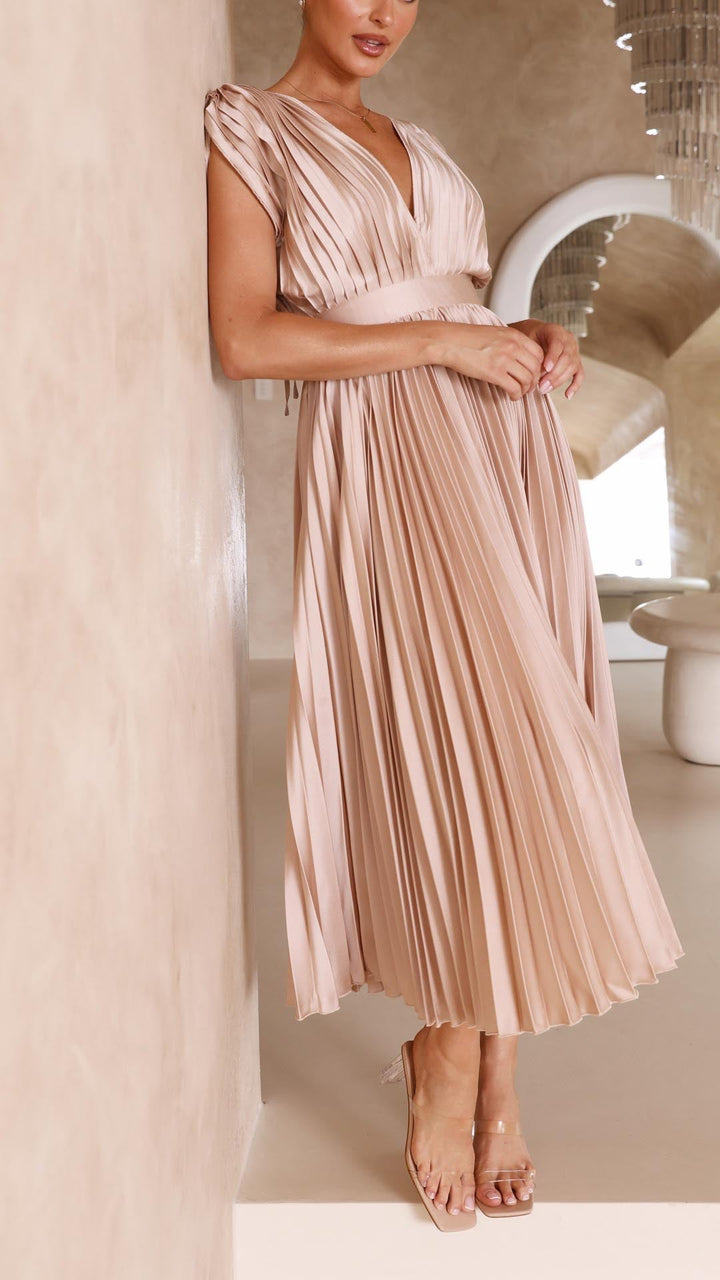 Women's Dress | Pleated Texture Maxi