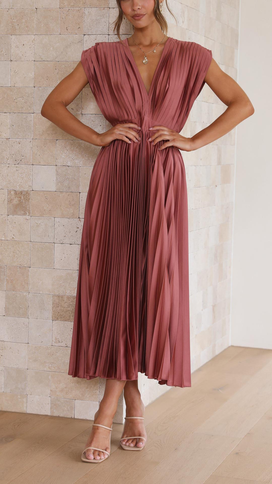 Women's Dress | Pleated Texture Maxi