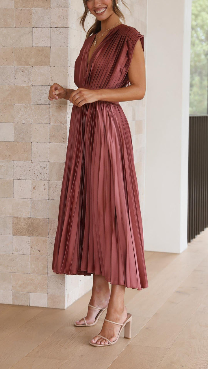 Women's Dress | Pleated Texture Maxi