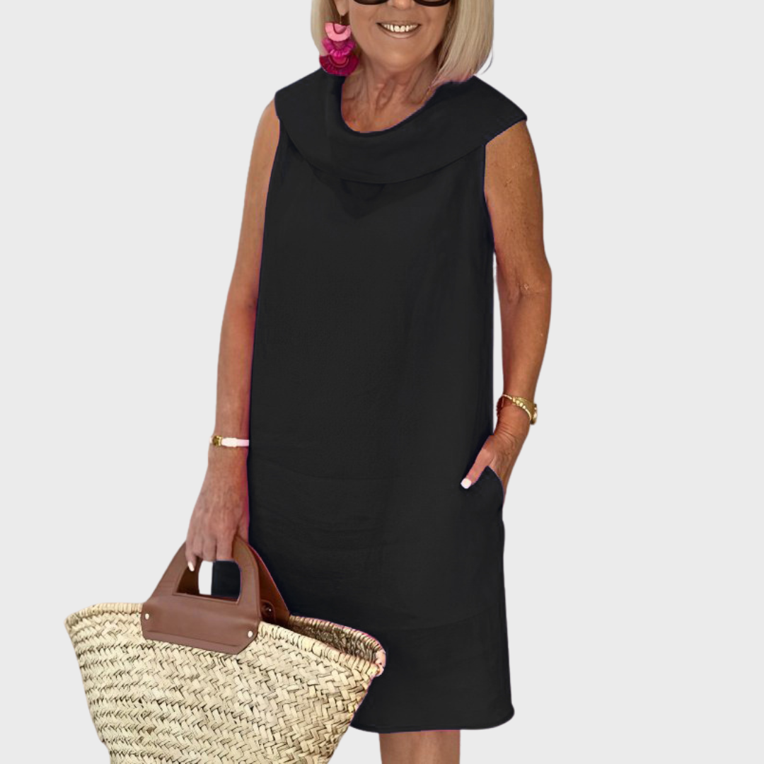 Caroline Ruffle Collar Dress