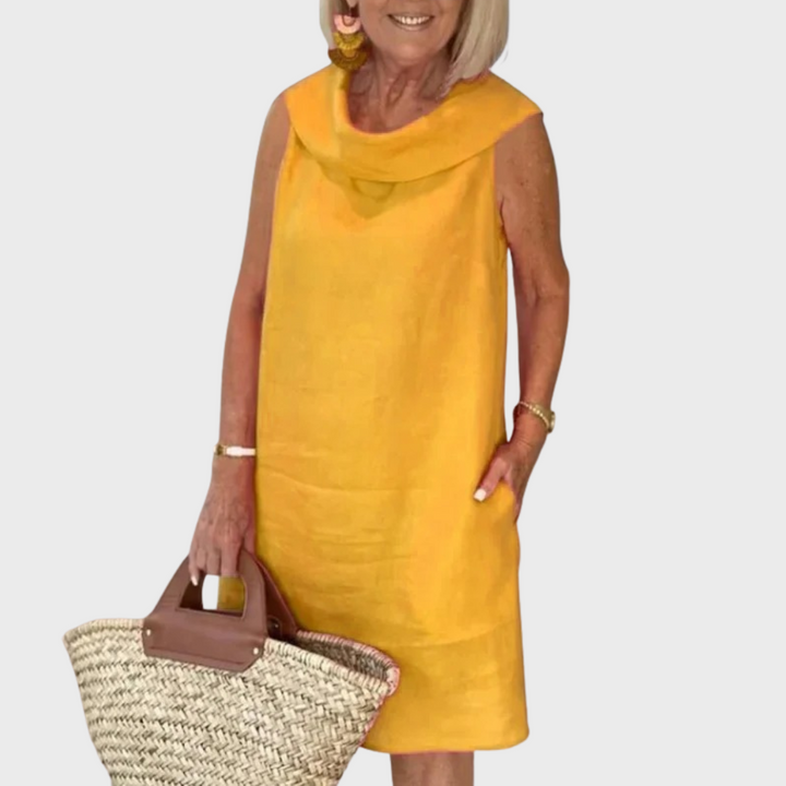 Caroline Ruffle Collar Dress