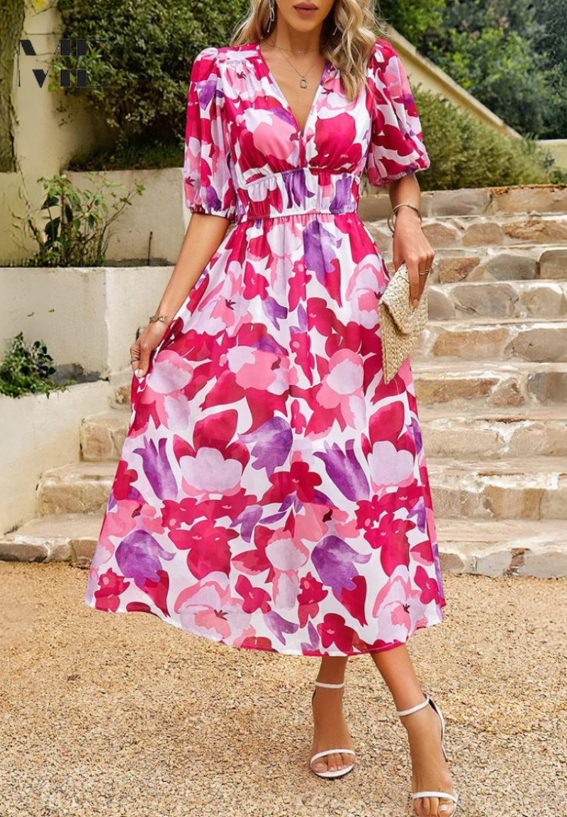 Women's Dress | Printed Floral Midi