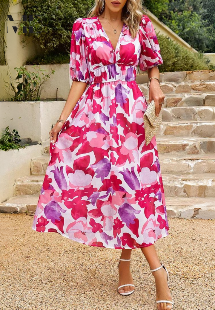 Women's Dress | Printed Floral Midi
