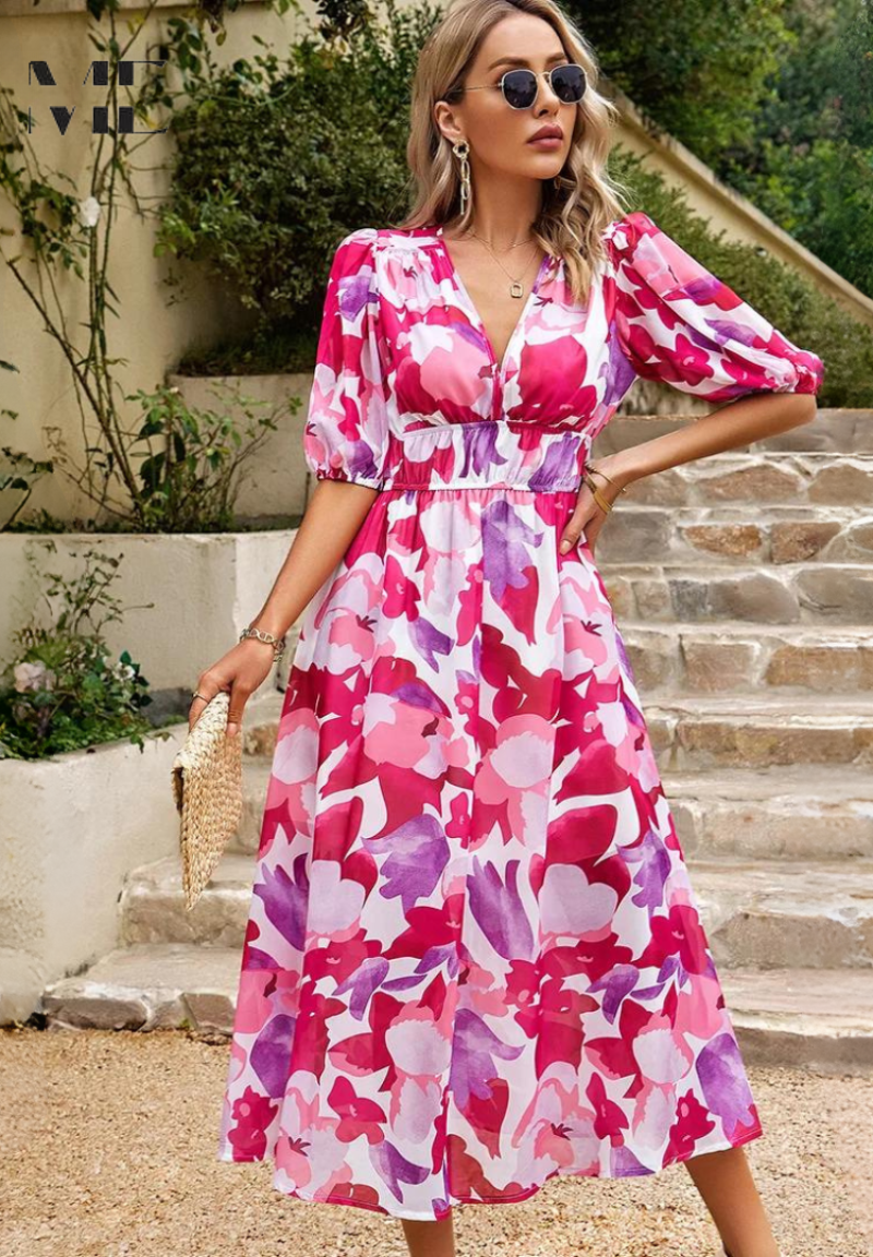 Women's Dress | Printed Floral Midi