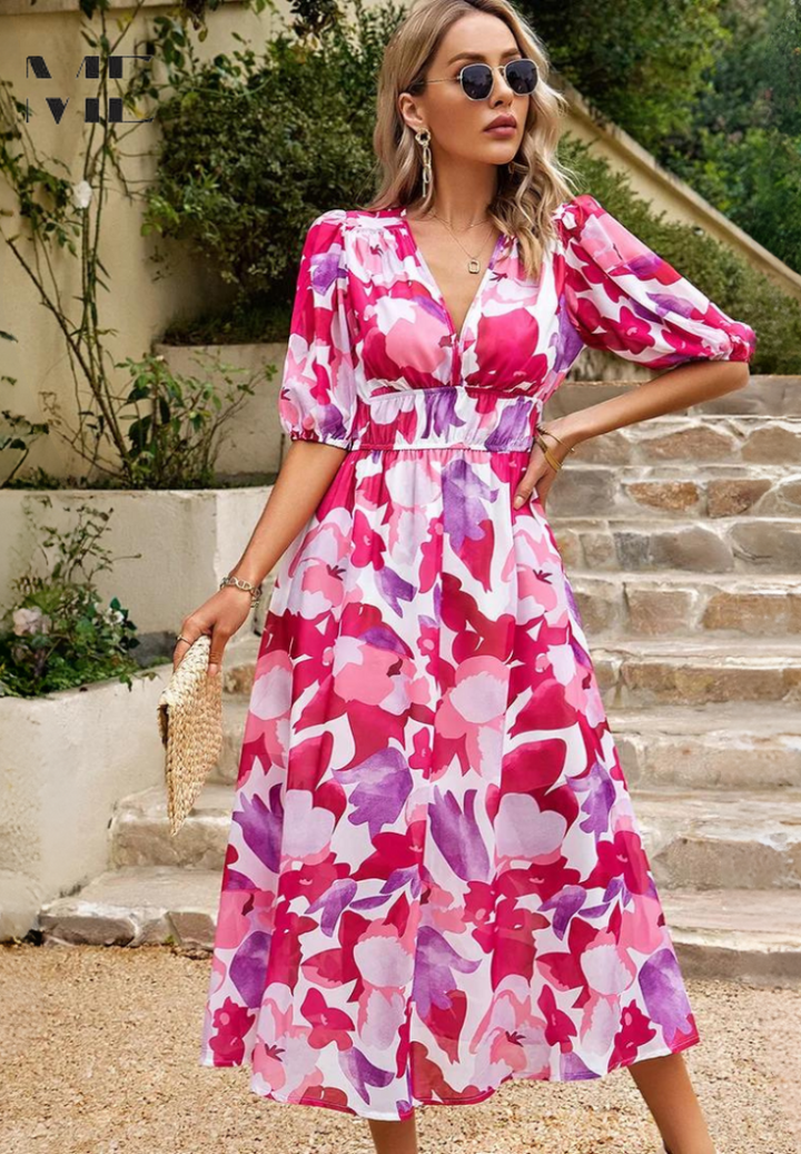 Women's Dress | Printed Floral Midi
