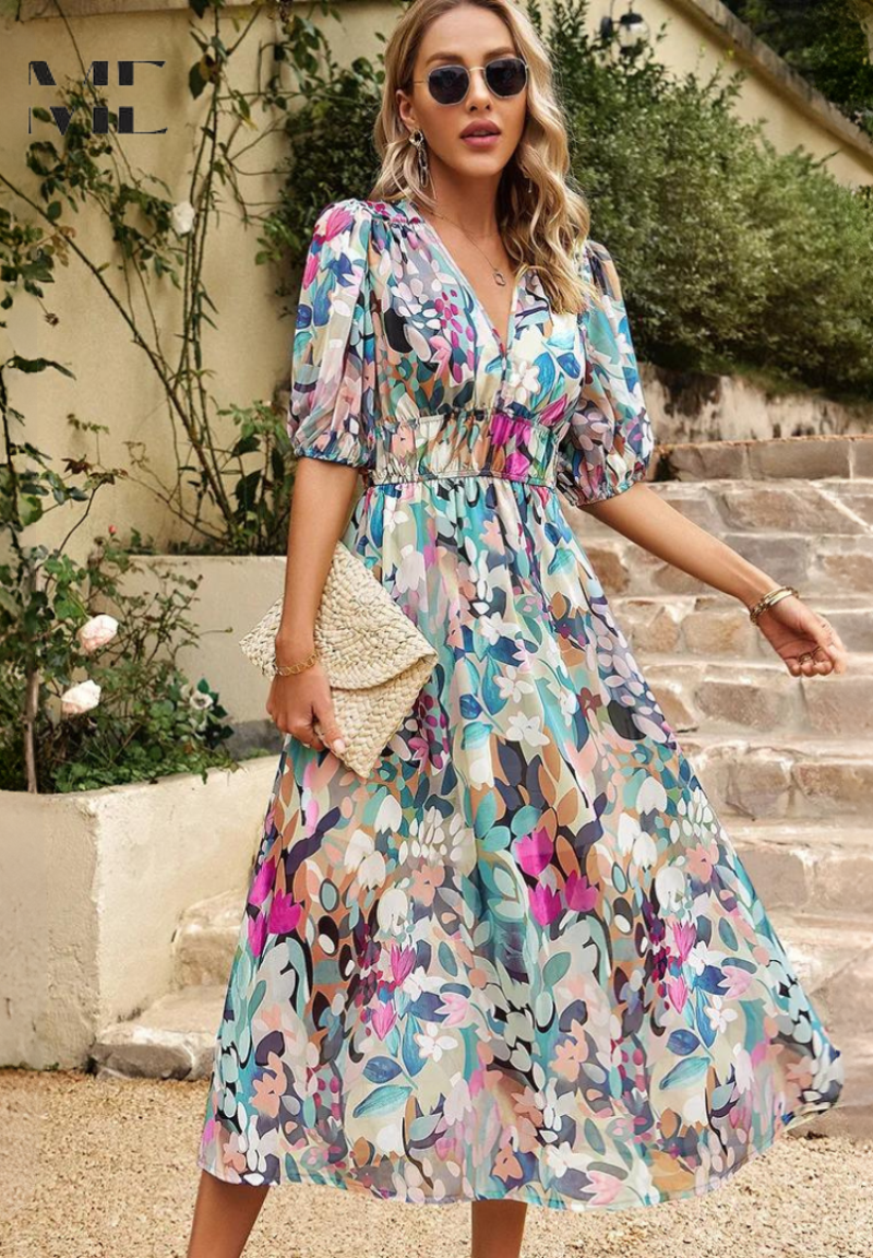 Women's Dress | Printed Floral Midi