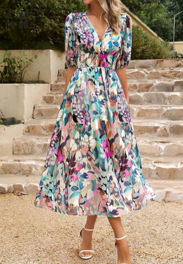 Women's Dress | Printed Floral Midi