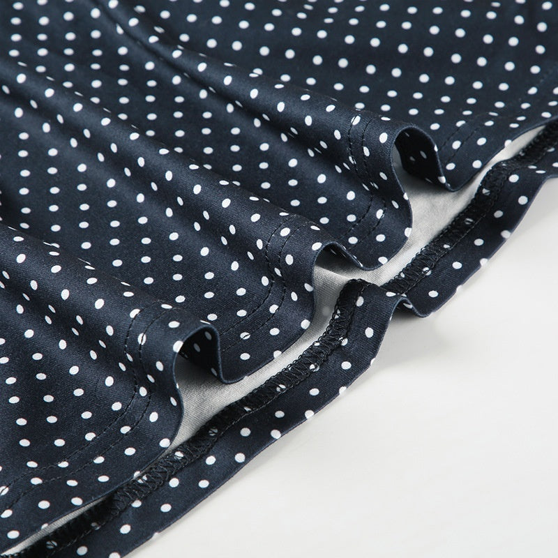 Sleeveless Polka Dot Mini Dress with Fitted Waist