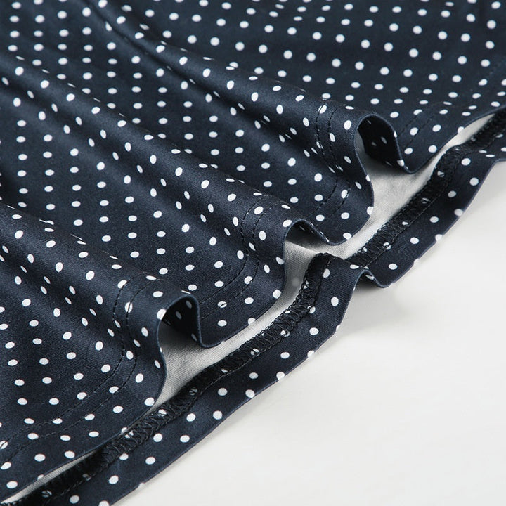 Sleeveless Polka Dot Mini Dress with Fitted Waist