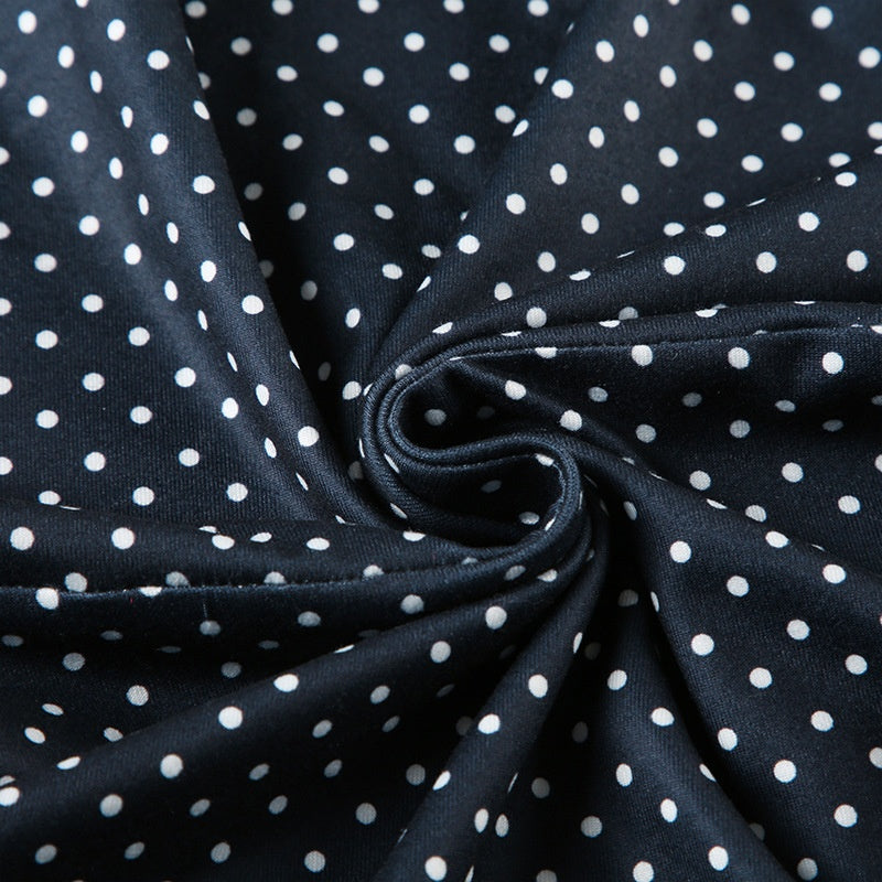 Sleeveless Polka Dot Mini Dress with Fitted Waist